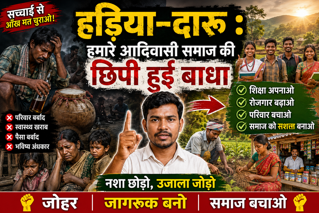 हड़िया–दारू : आदिवासी समाज की छिपी हुई बर्बादी